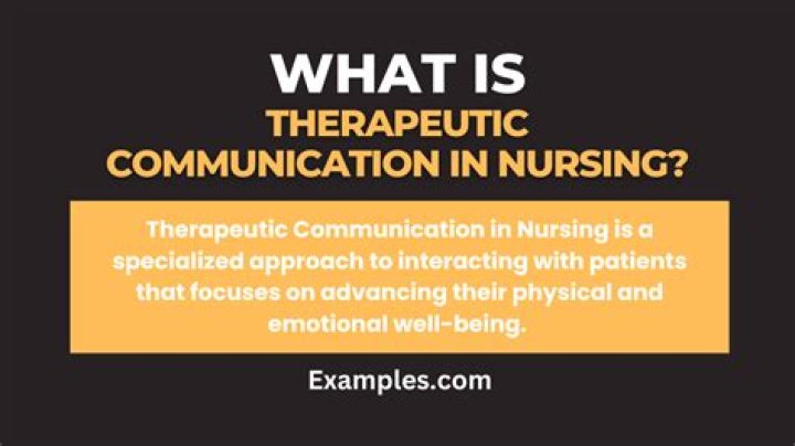 What is a therapeutic communication in nursing?