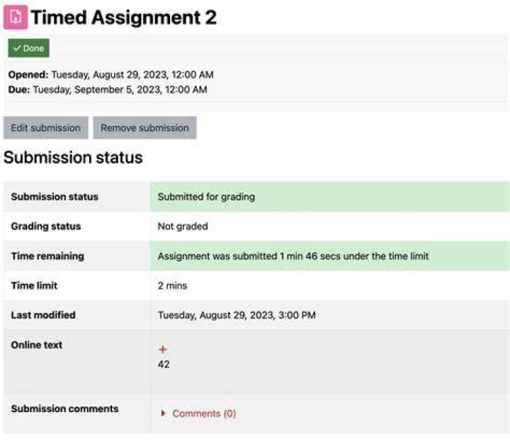 What is a timed assignment?