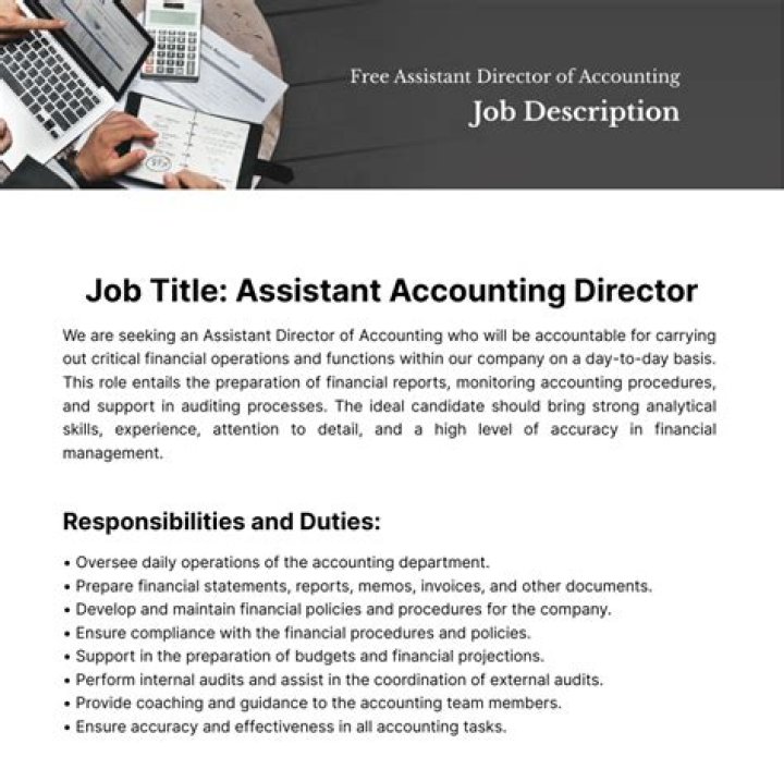 What is accounting associates job description?