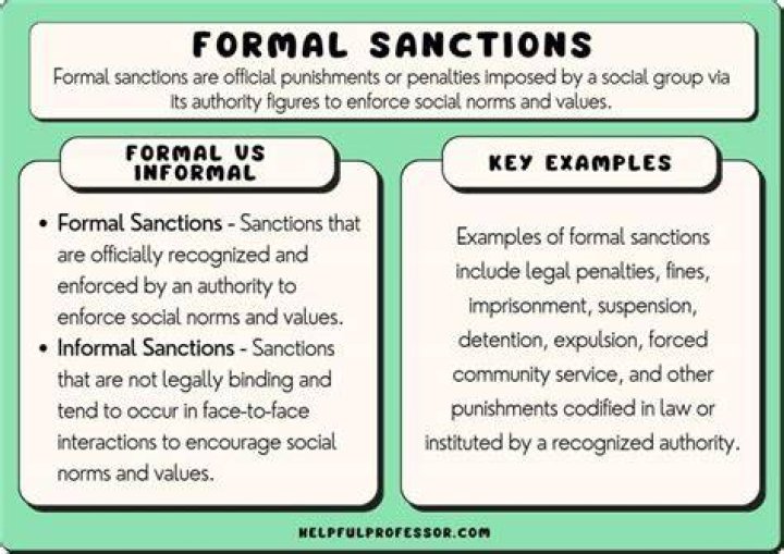 What is an example of a formal sanction?