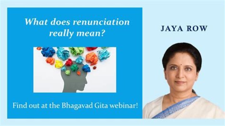 What is does renunciation mean?