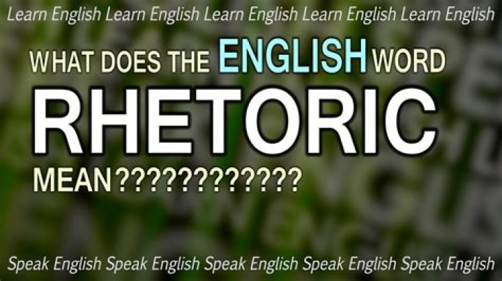 What is rhetoric word mean?