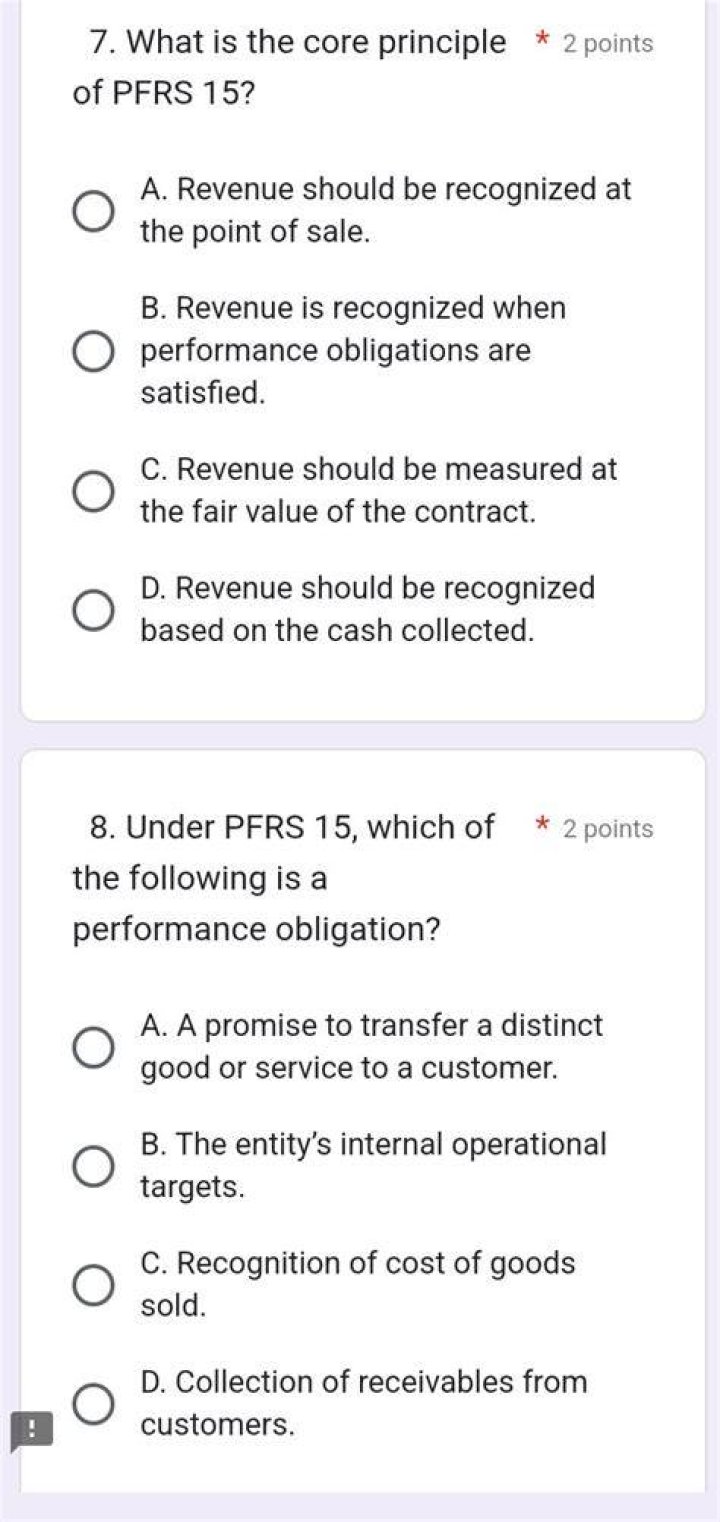 What is the core principle of Pfrs 15?