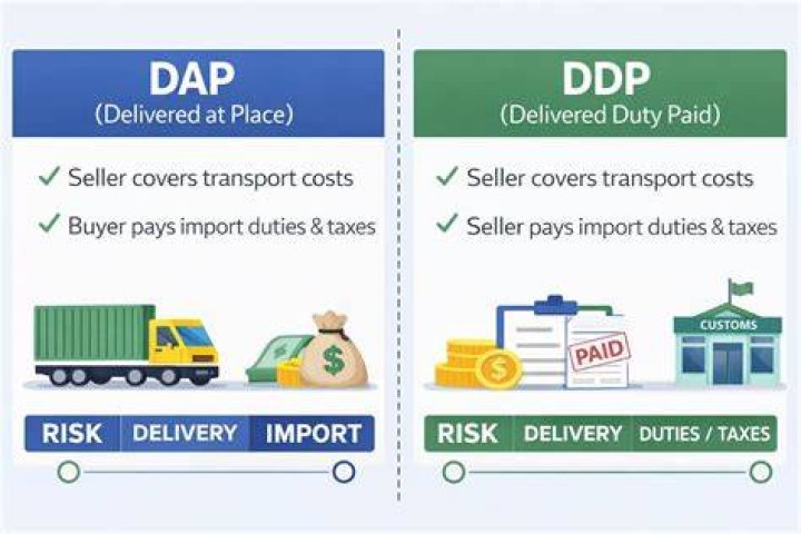 What is the difference between DDP and DAP Incoterms?