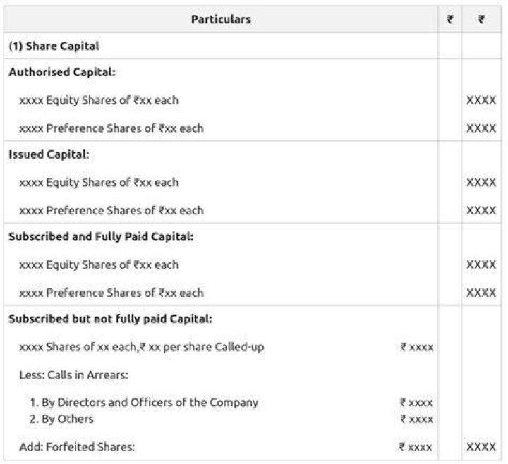 What is the entry for share capital?