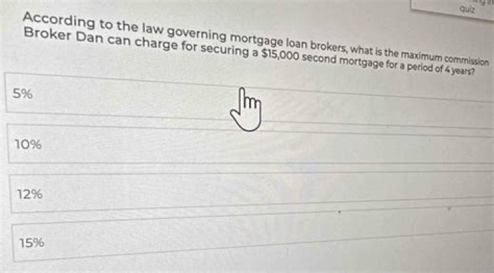 What is the maximum commission a mortgage broker can charge?