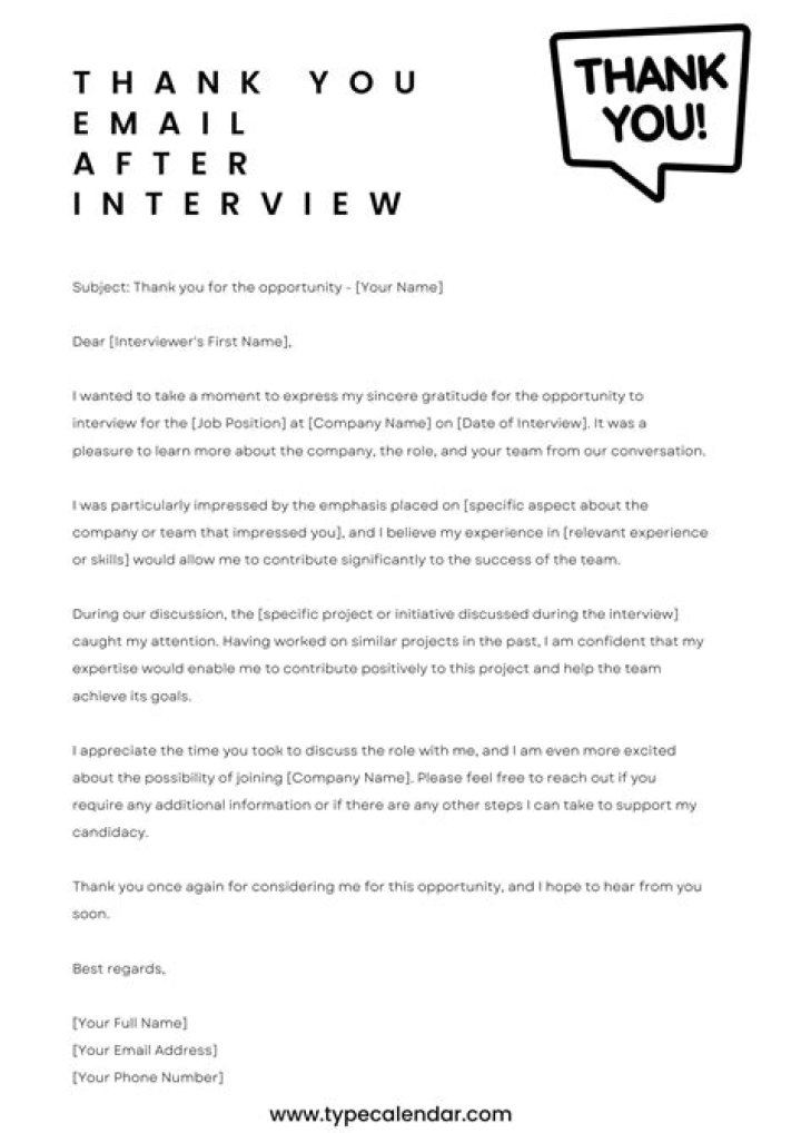 What is the purpose of a thank-you letter after interview?