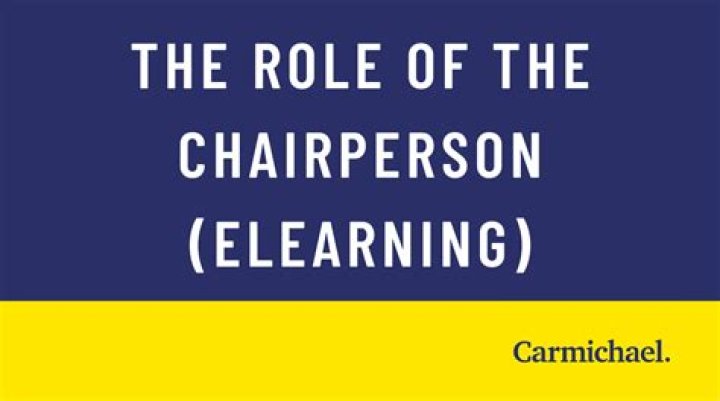 What is the role of a chairperson?