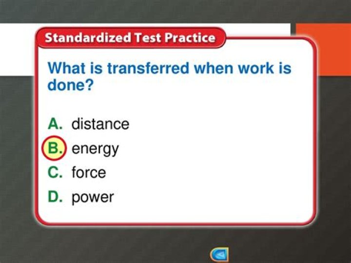 What is transferred when work is done?