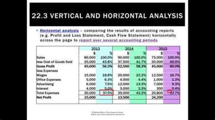 What is vertical and horizontal analysis?