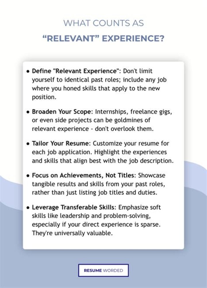What is your relevant work experience?
