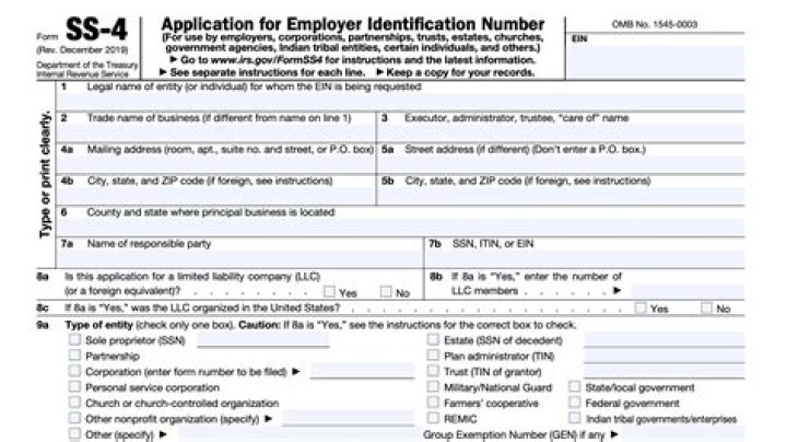 What kind of form is ss-4?