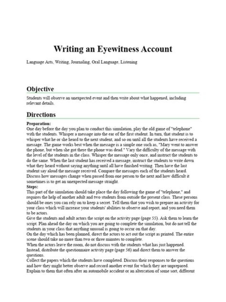 What kind of source is an eyewitness account?