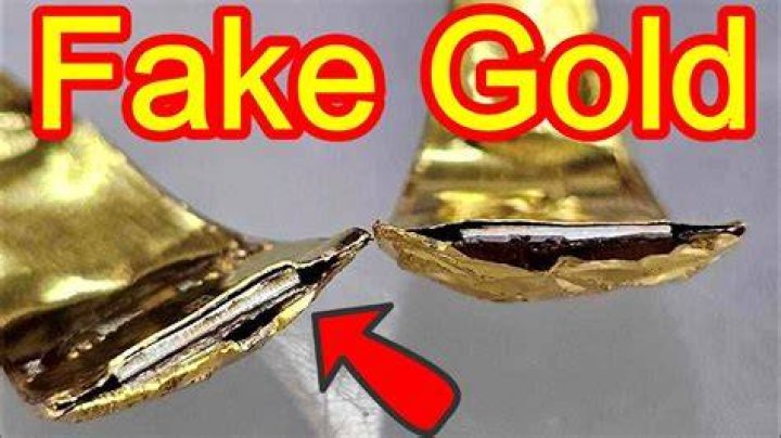 What metal is used for fake gold?