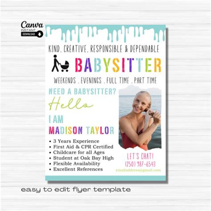 What should a babysitter flyer include?