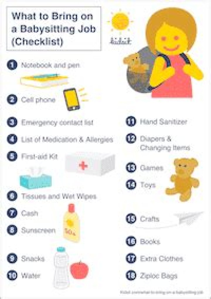 What should I bring to a babysitting job?