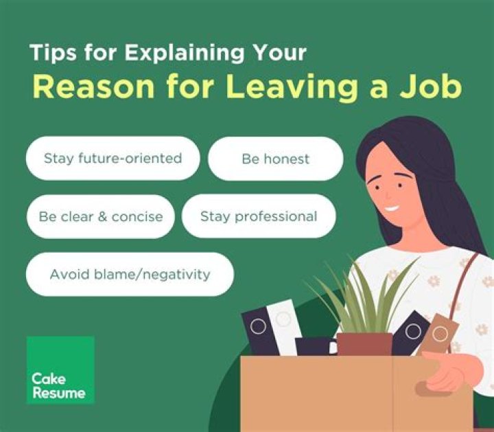 What should I put for reason for leaving my job?