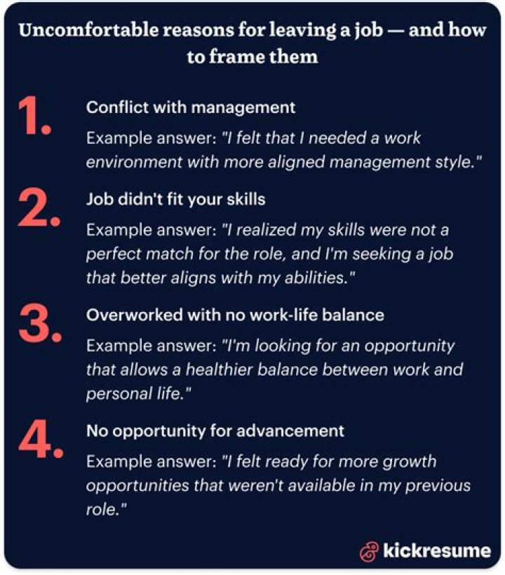 What should you say in an interview when asked reason for leaving?
