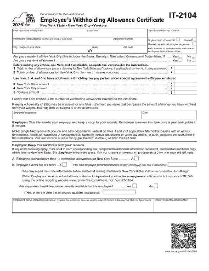 When do you need to file Form it-2104?