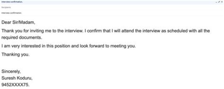 When should I call to confirm an interview?