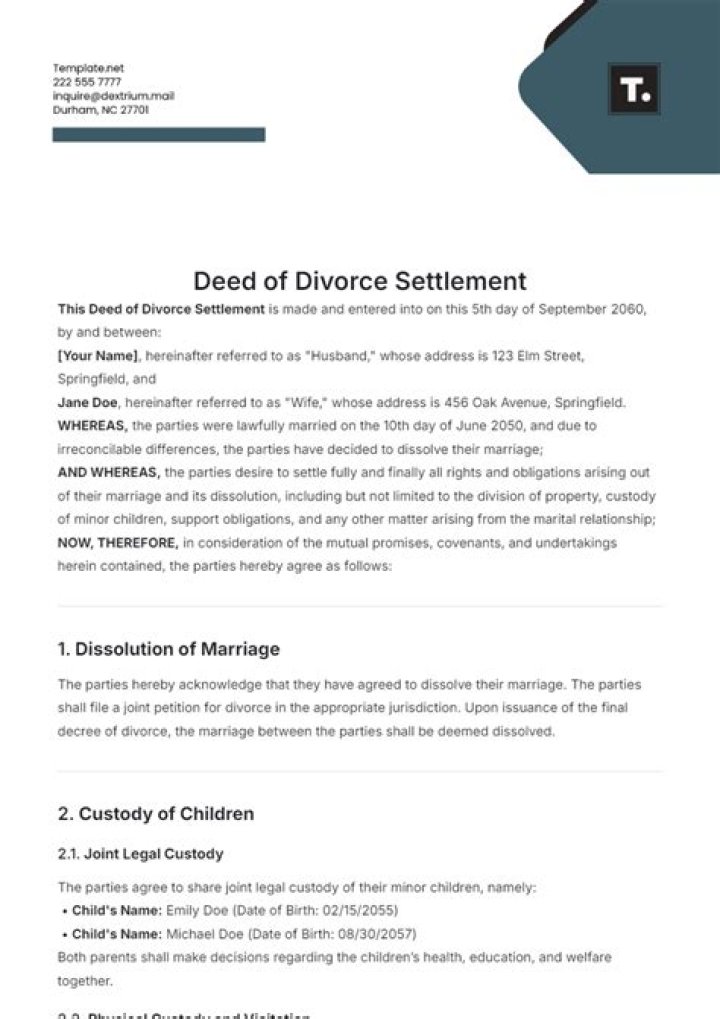 When to discuss property settlement in a divorce?
