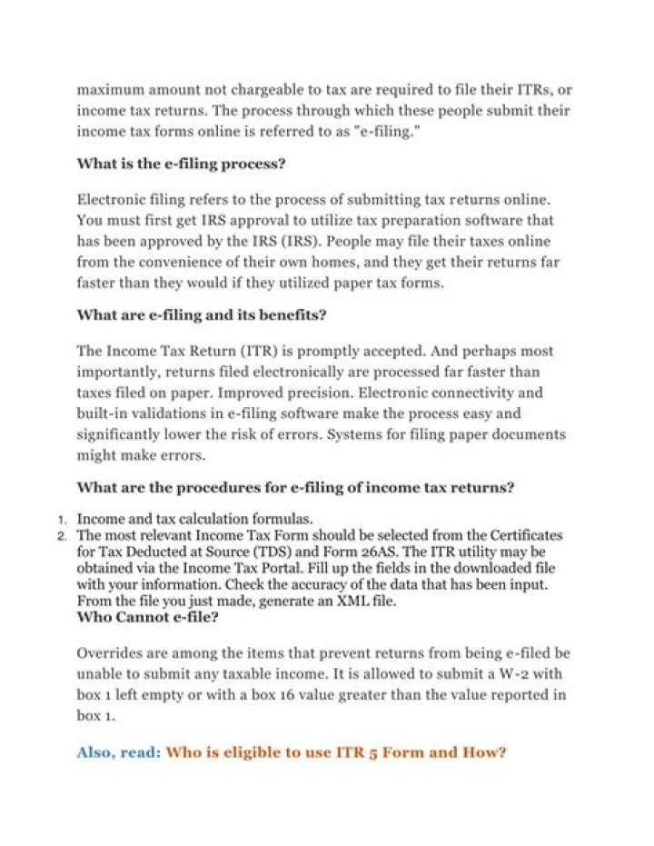 Who is eligible for e-filing?