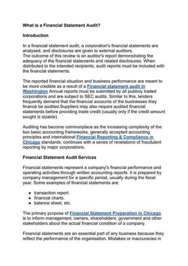 Why is there a need for audited financial statements?